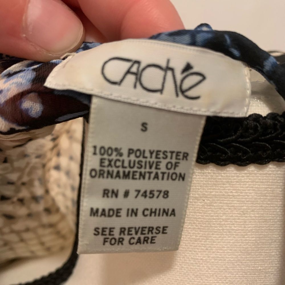 Cache | fish skin patterned sheer top - Picture 6 of 8
